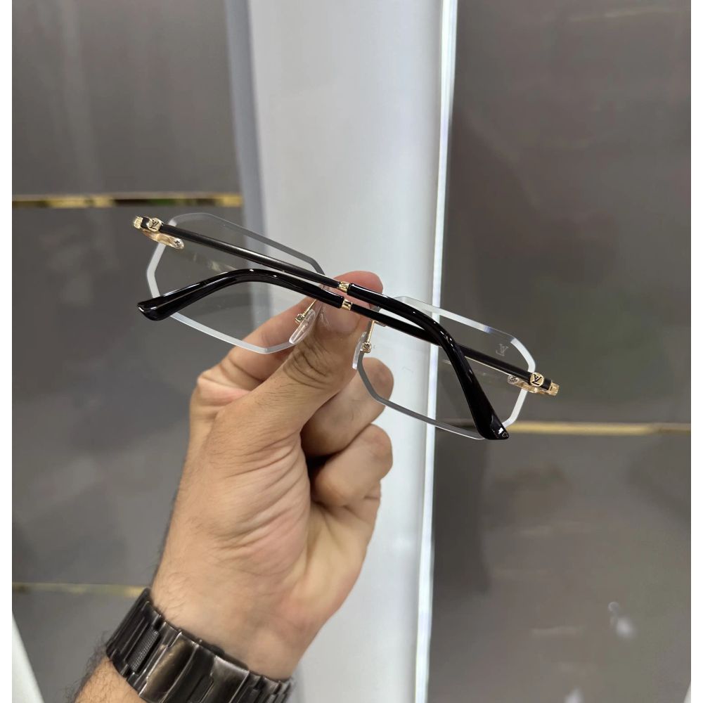 Louis Vuitto n Gold Black Premium Glasses 1103
