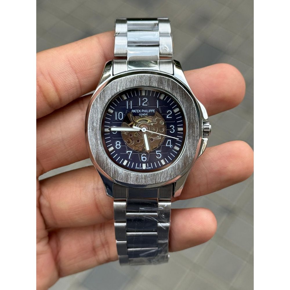 Patek Phillep e Skeleton Automatic Silver Blue
