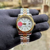 Rollex Date Just 41 Silver Gold White Dial ZR