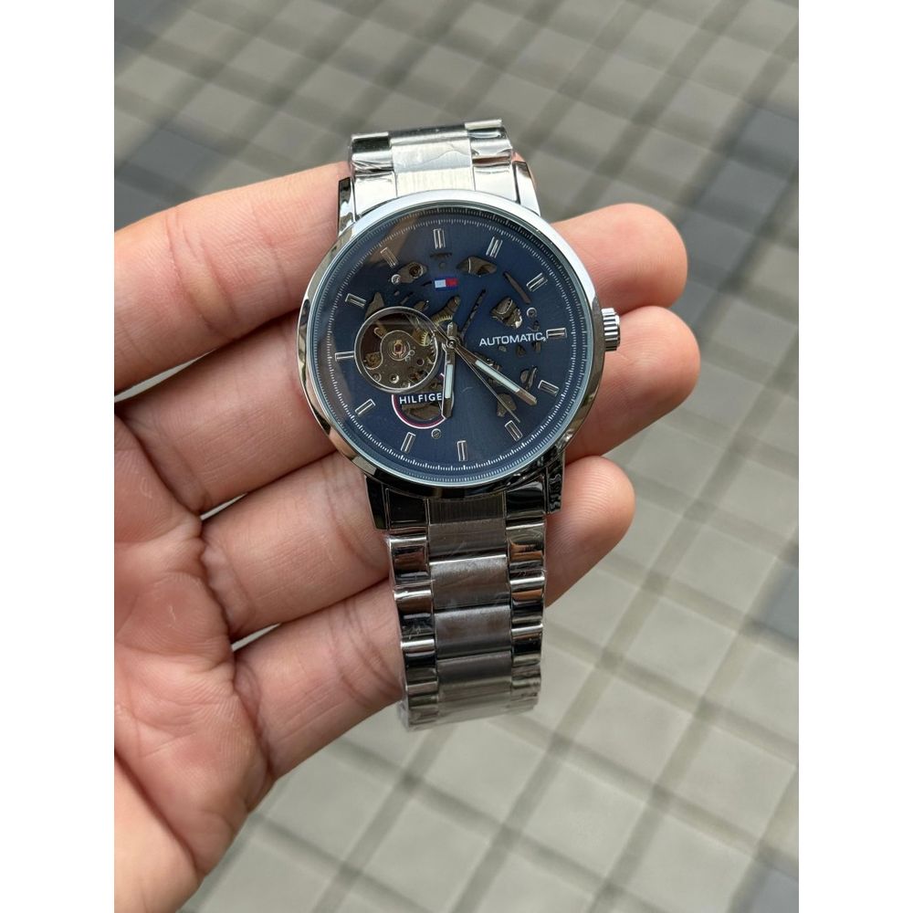 Tommy Hilfige r Automatic Silver Blue