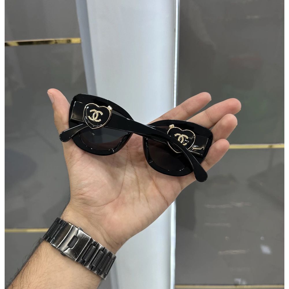 Chane l Heart Gold Black Premium Shades 5517