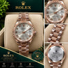 Roleex Women Oyster Perpetual Date Just Rosegold White