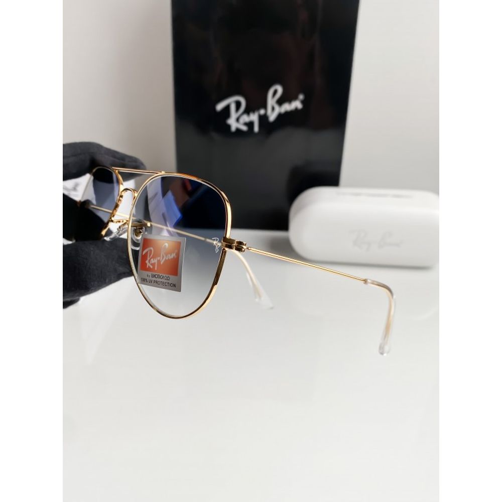 Rey ban 3026 gold blue shaded