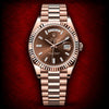 Semi ETA Rollex Day Date Everosegold Chocolate Diamond Dial