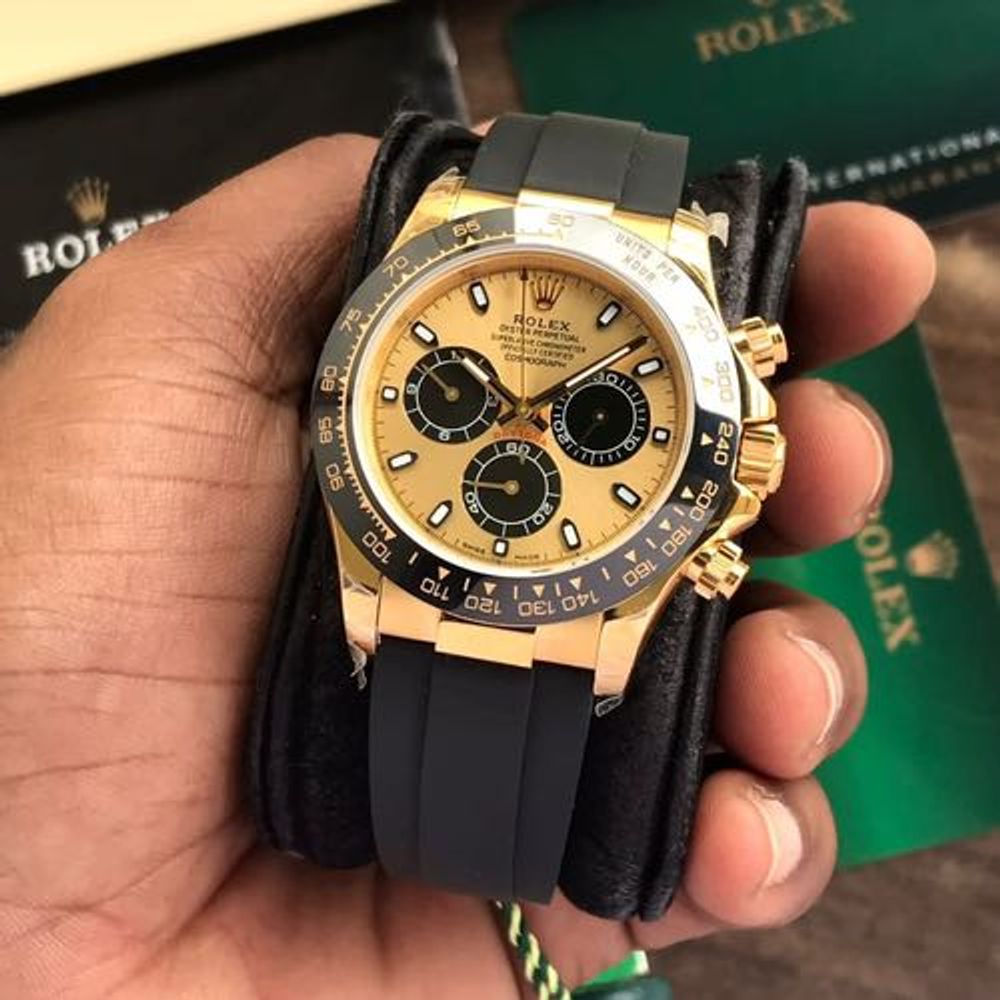 Rollex Daytona Black Gold Silicon