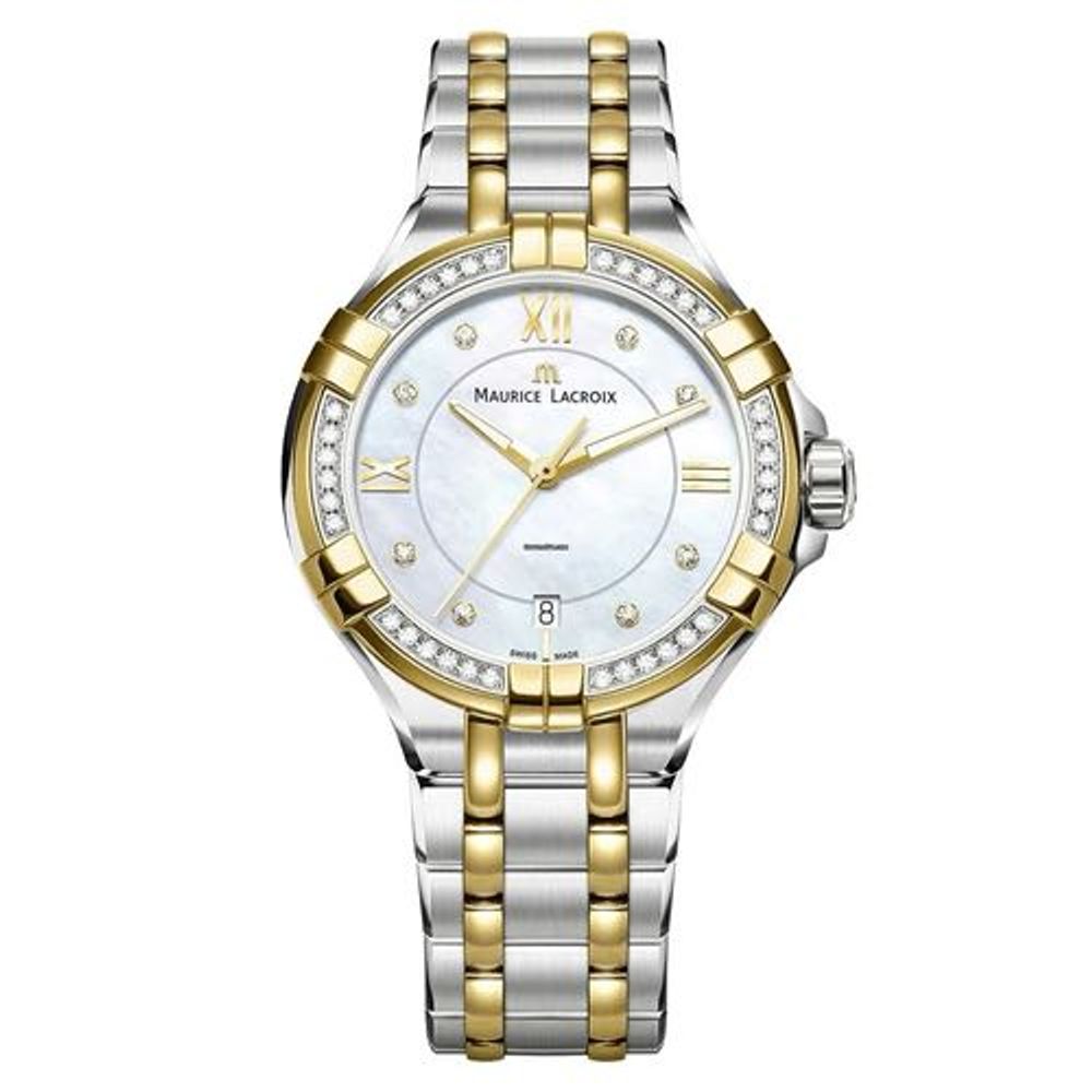 Mauirce Lacroix Aikon Silver Gold Ladies Authentic Store Quality