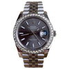 rollex_date just diamond silver grey