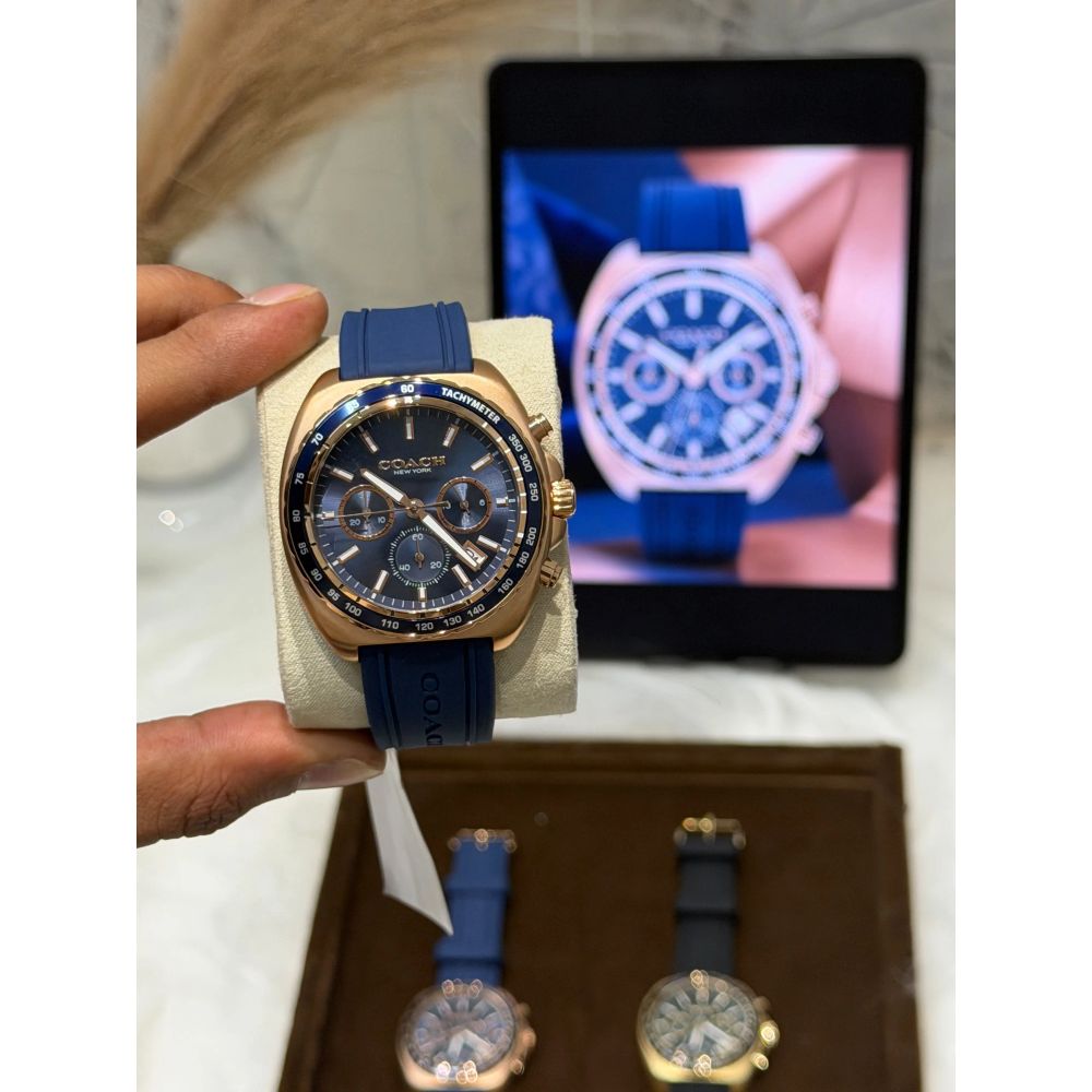 Coach Charter Tachymeter Blue Rose Gold
