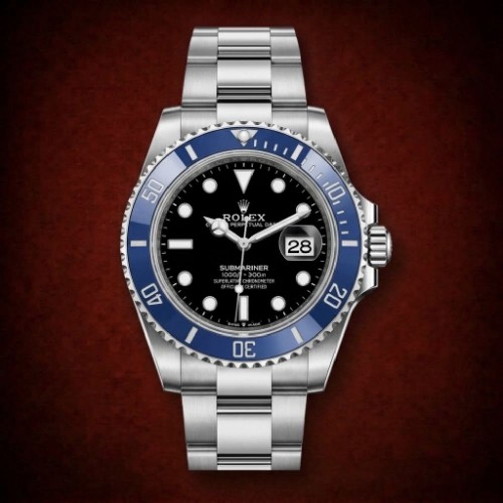 Semi ETA Rollex Submariner Oystersteel Blue Bezel Black Dial