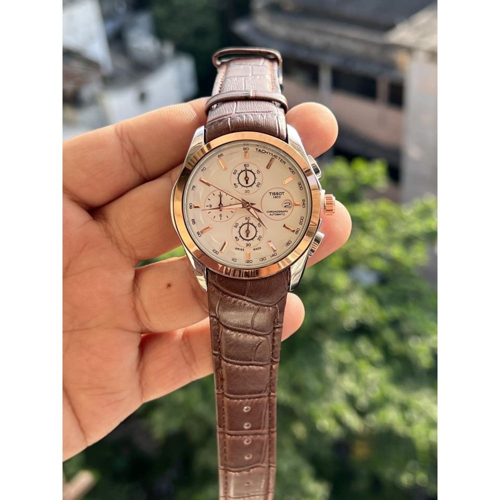 TISOT 1853 LEATHER BELT ALL CHRONO WORKING PREMIUM WATCH