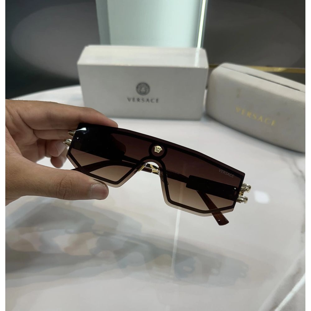 Versac e Gold Brown Metal Premium Shades 9995
