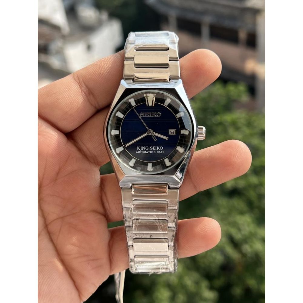 SEIKO KING BLUE DIAL SWIFT MOVEMENT BACK OPEN PREMIUM QUALITY