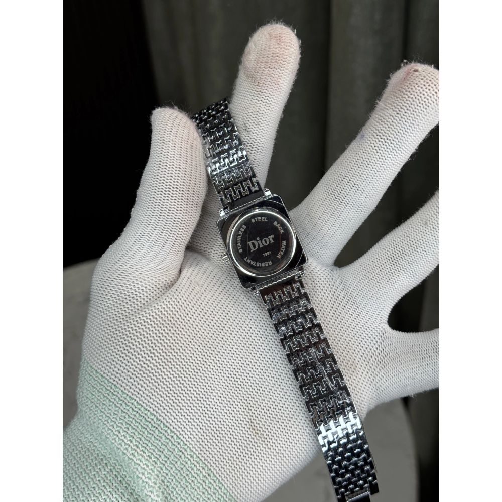 Dio r silver Black Square Premium Ladies Watch