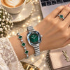 CALVIN KLINE_LADIES_SILVER-GREEN