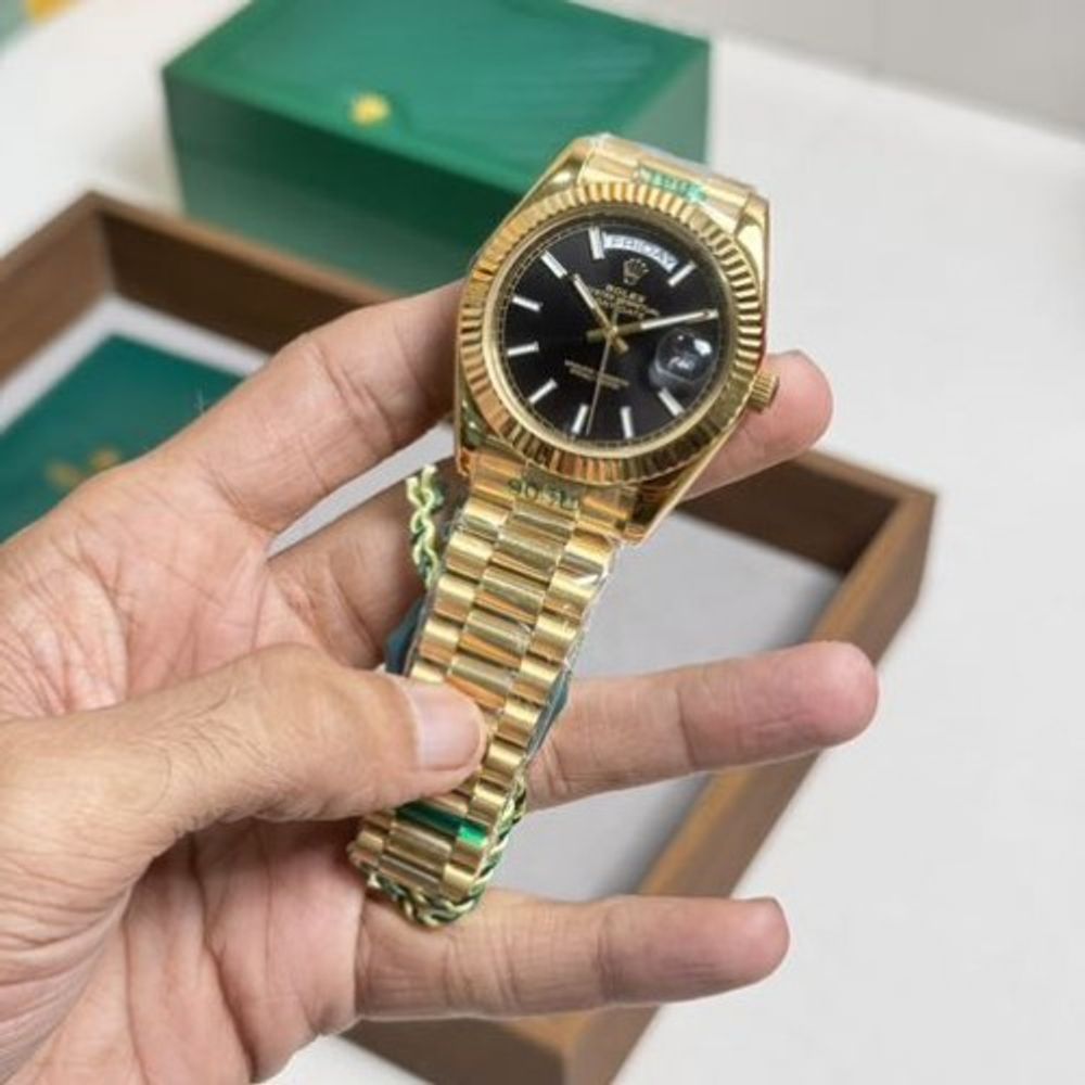 Rollex Day Date 40MM Black Dial