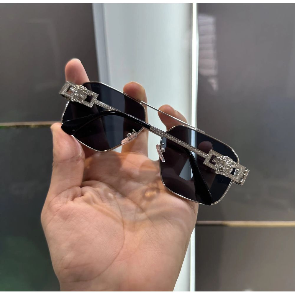 Versace Silver Black Premium Shades 2602