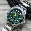 Tag_g Aquaracer Professional 200 Date Automatic Taitanum mate zik zake line silver green