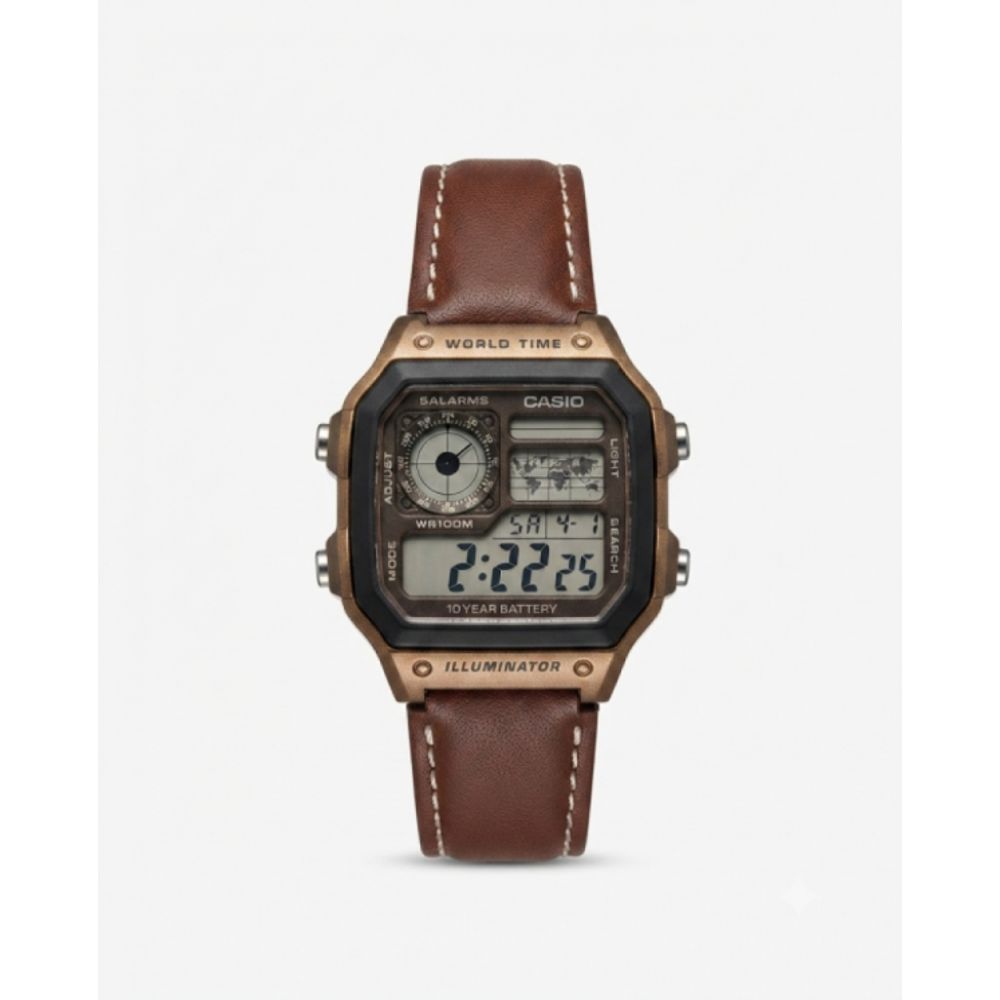 Casio AE-1200 Illuminator Brown Leather
