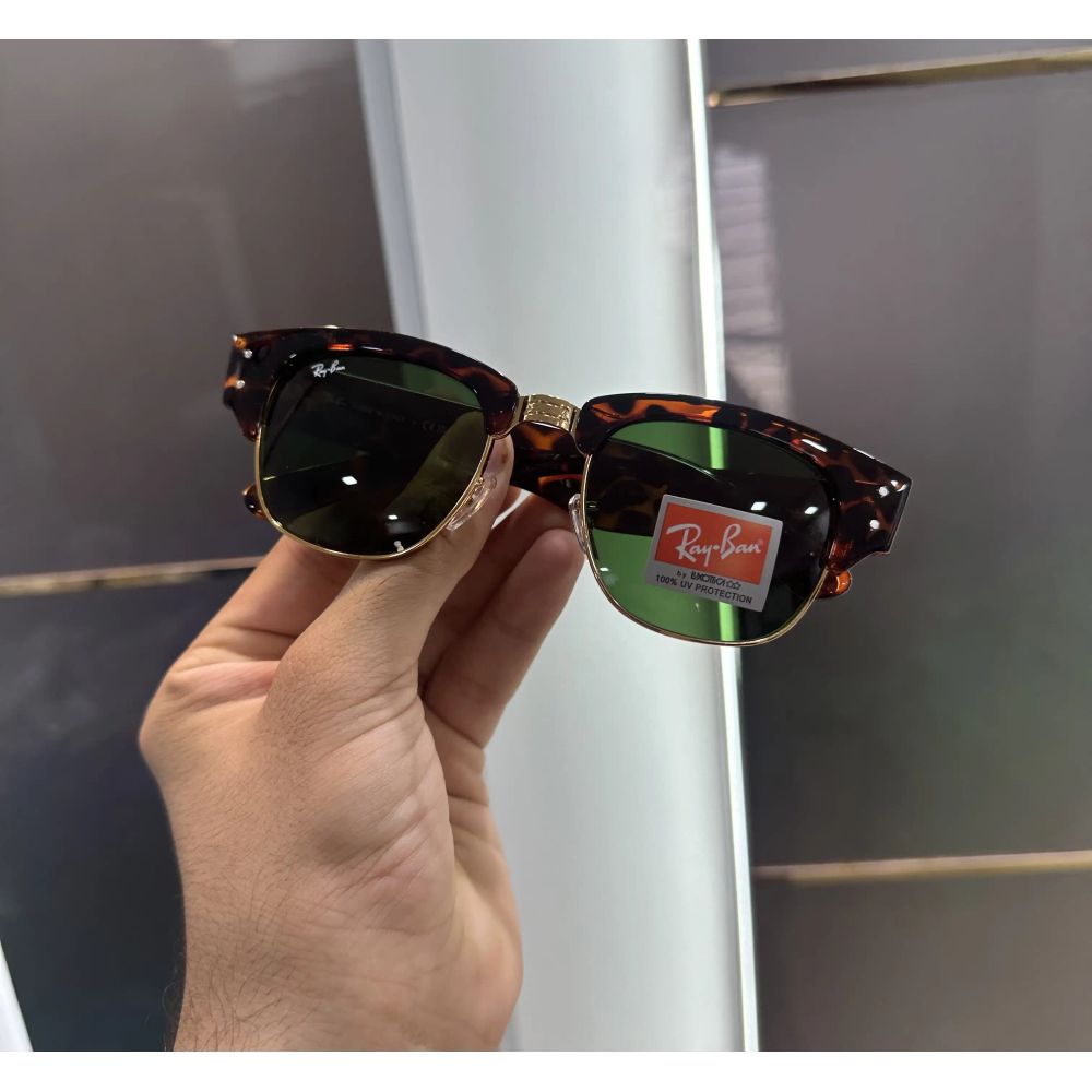 RayBan Tiger Green Clubmaster Premium Shades 0316