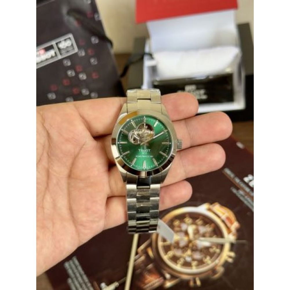 Tisot Powermatic 80 Open Heart Green