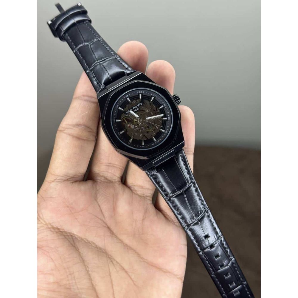 Patek Philippe Skeleton All Black Automatic Watch
