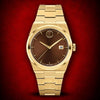 Authentic Grade Movado Bold Quest Gold Tone Chocolate Dial