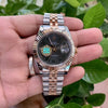 Rollex Date Just 41 Silver Rose Gold Wimbeldon ZR