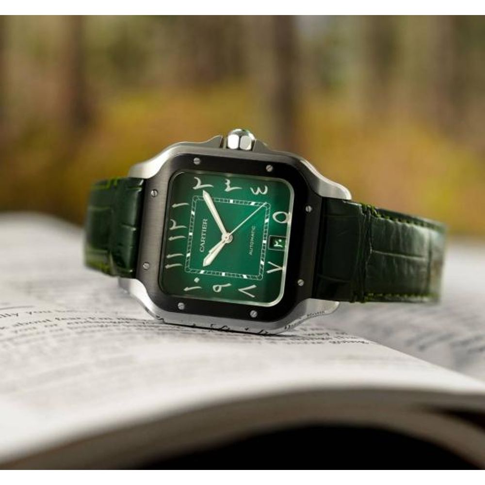 Cartiie_r Santos Automatic full green arabic