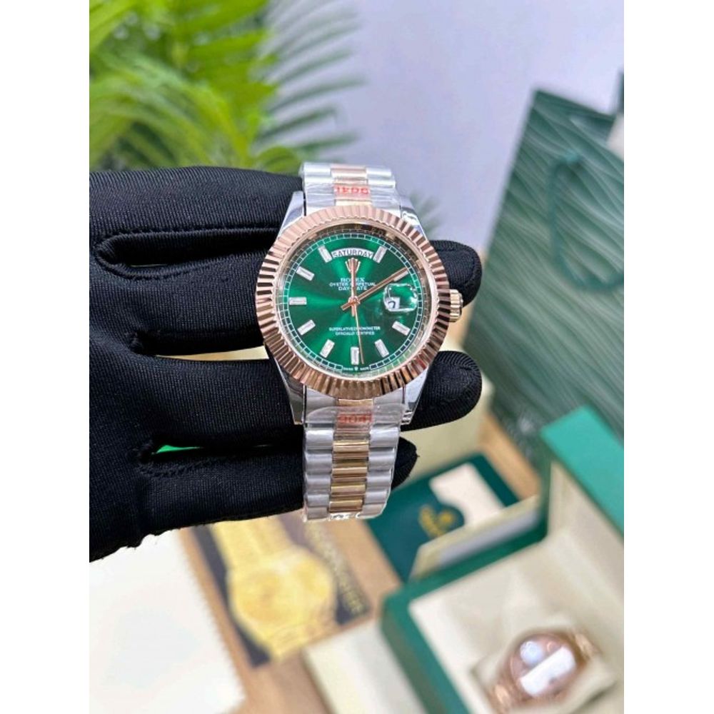 ROLLEX_DAY DATE to tone green