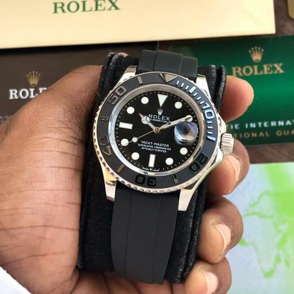 Rollex YachtMaster silver black