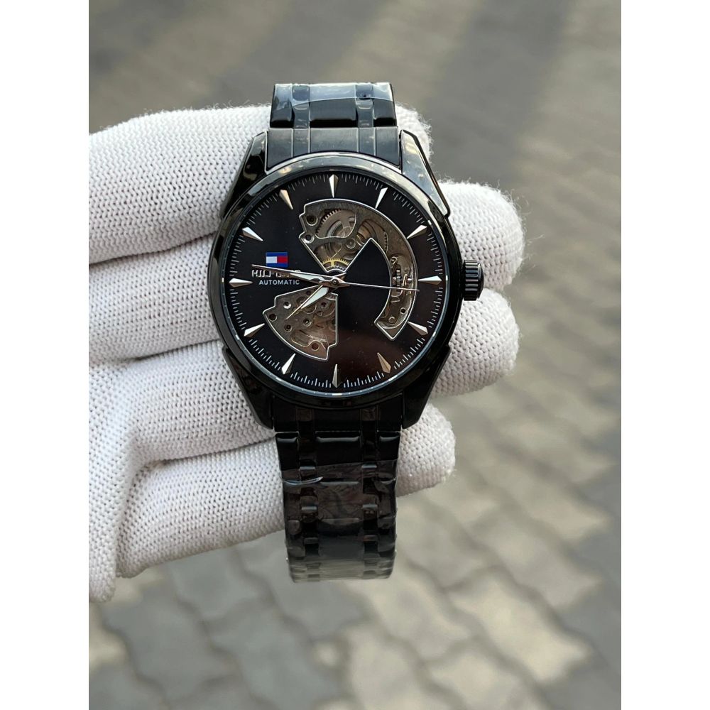 Tomm_y Hilfiger Automatic Skeleton Black