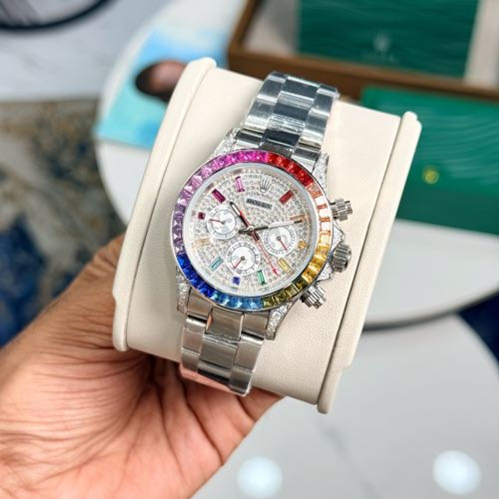 Rollex daytona Off Catalog Diamond Bezel Diamond Dial