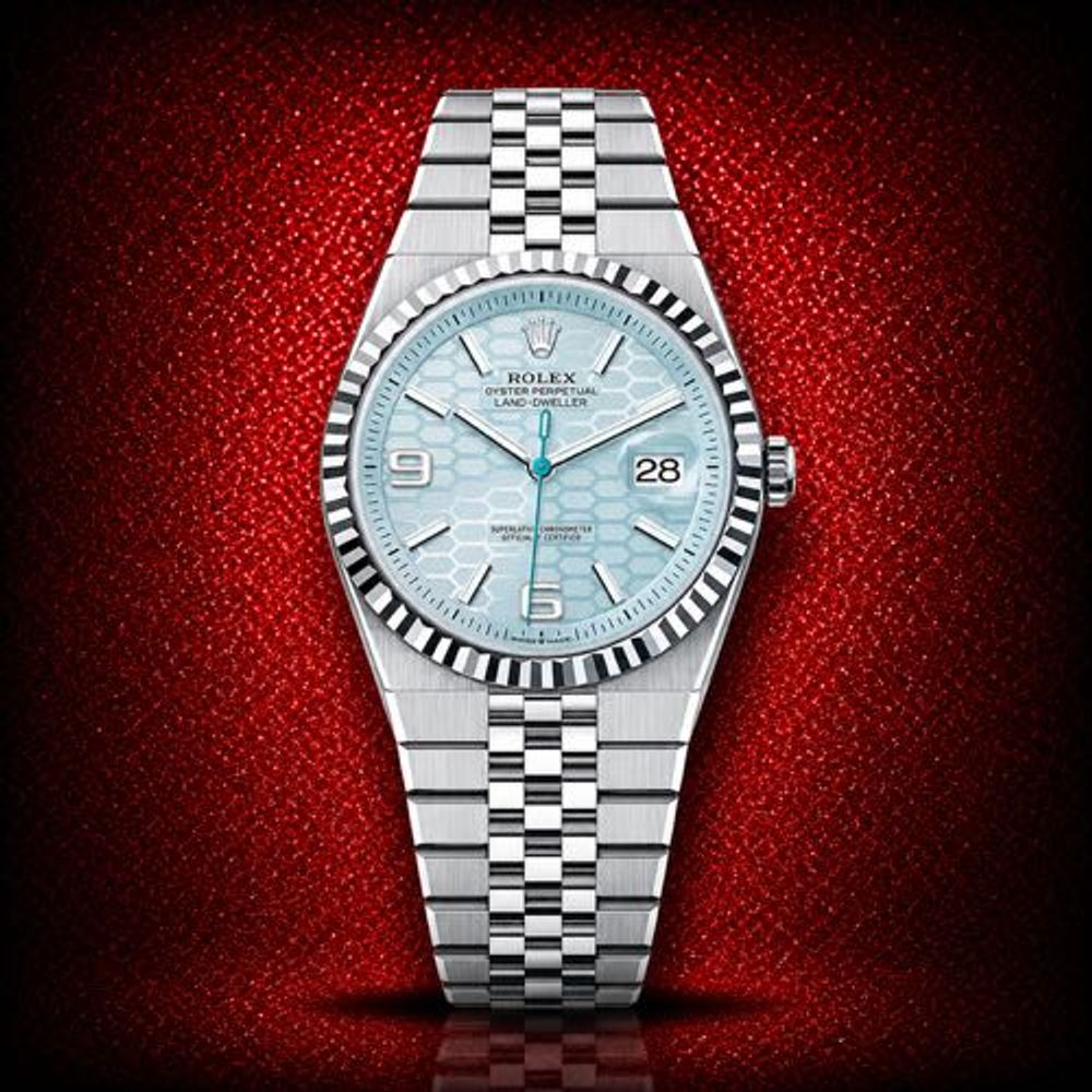 Rollex Land Dweller Silver Blue 40MM