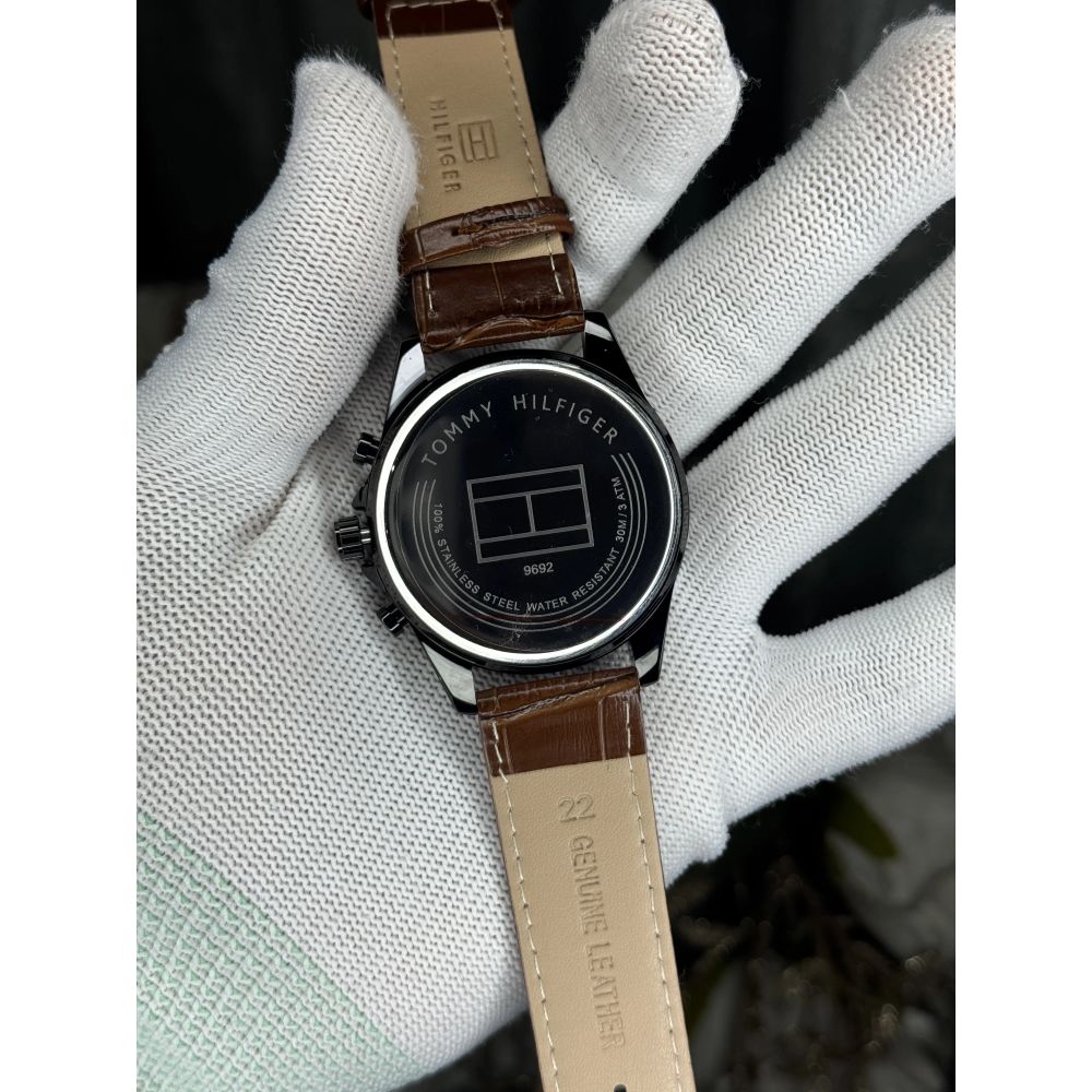 Tommy Hilfige r Black Brown Chronograph Premium Watch
