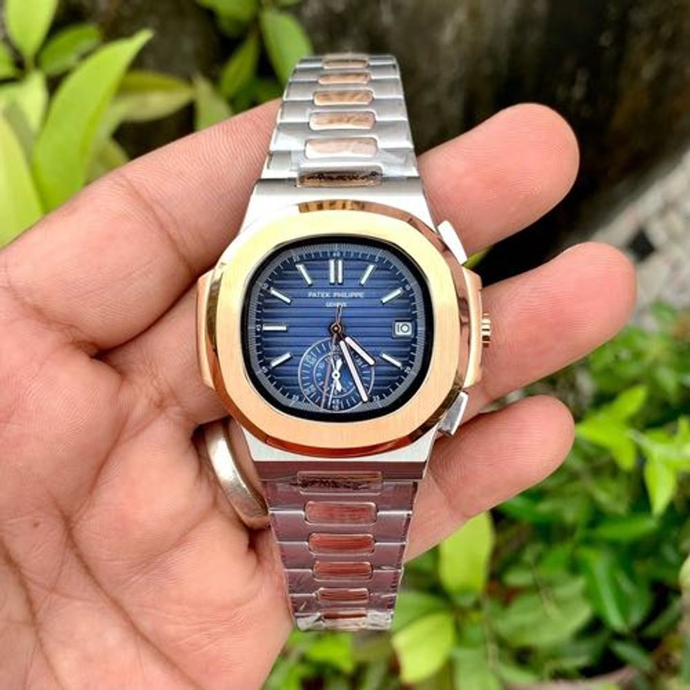 Patek Philipe Nautilus Silver Rose Gold