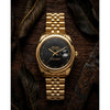 Seiko Galaxy Oyster Perpetual Date Just Gold Black Dial