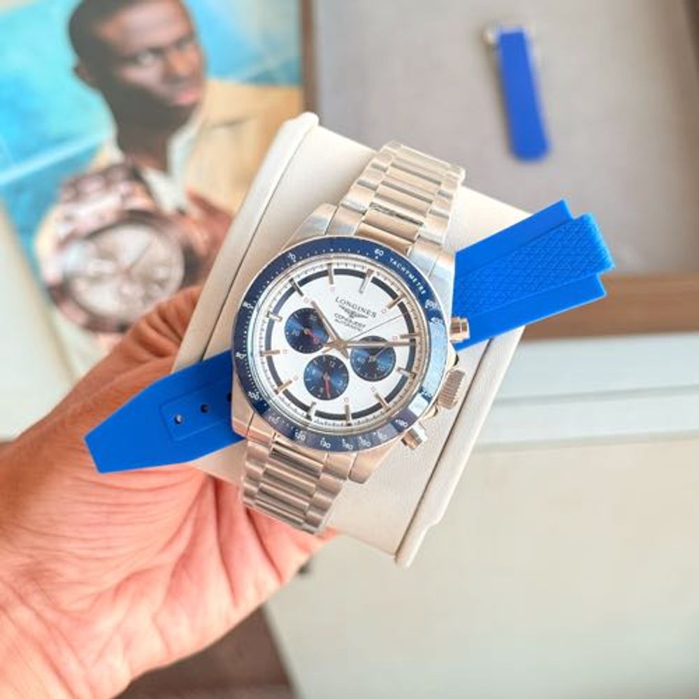 Longinez Conquest Chronograph Automatic With Extra Silicone Strap