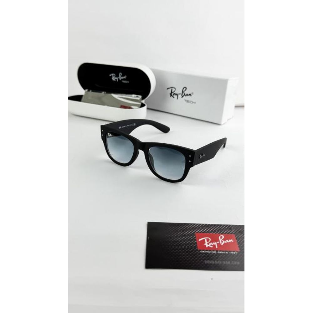 RAYBA BLACK BLUE SHADED WAYFARER PUFFER 841
