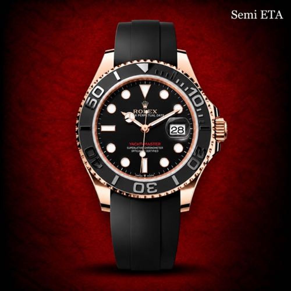 Rollex Yachtmaster Rosegold Oysterflex Strap