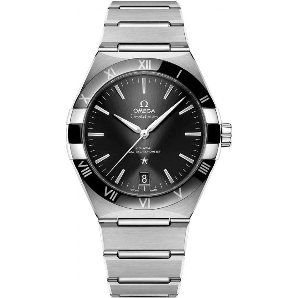 Omegha Constellation 41 mm Meteorite Watch silver Black plan