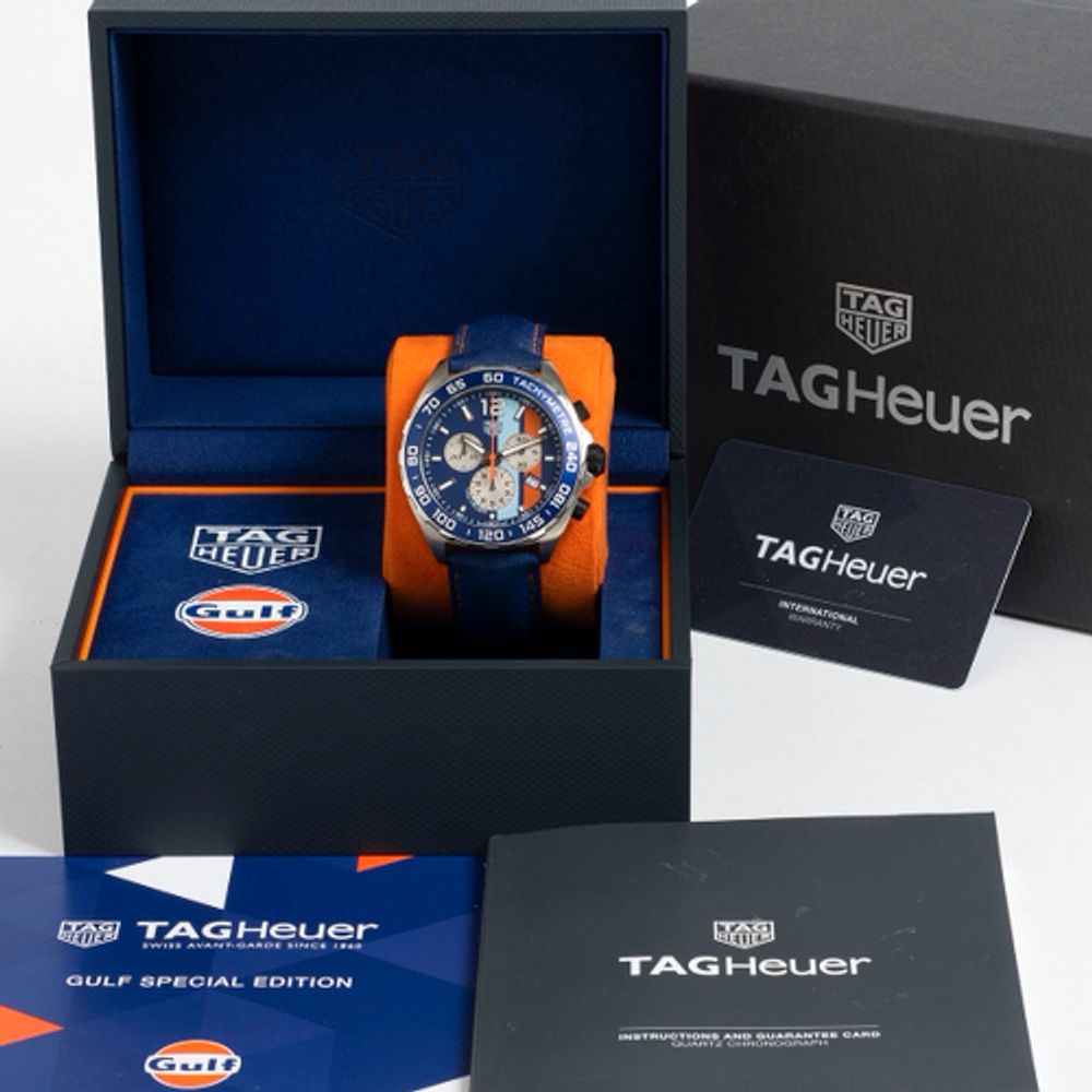 Authentic Grade Tag Huer Formula 1 Chronograph GULf Special Edition Box Pack