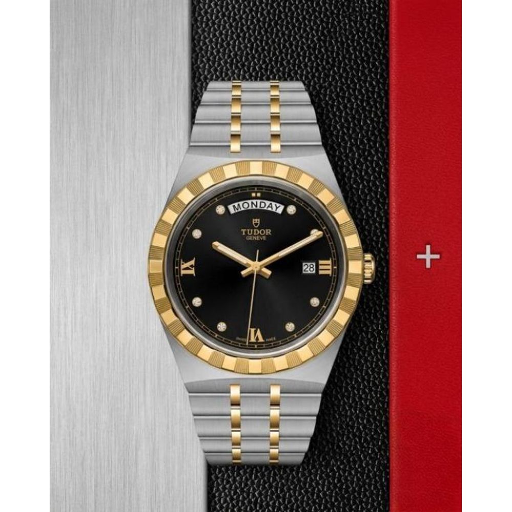 TUDOR ROYAL TT BLACK ROMAN DIAMOND 1027