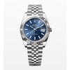 Rollex Date Just 41 Silver Blue Dial Semi ETA