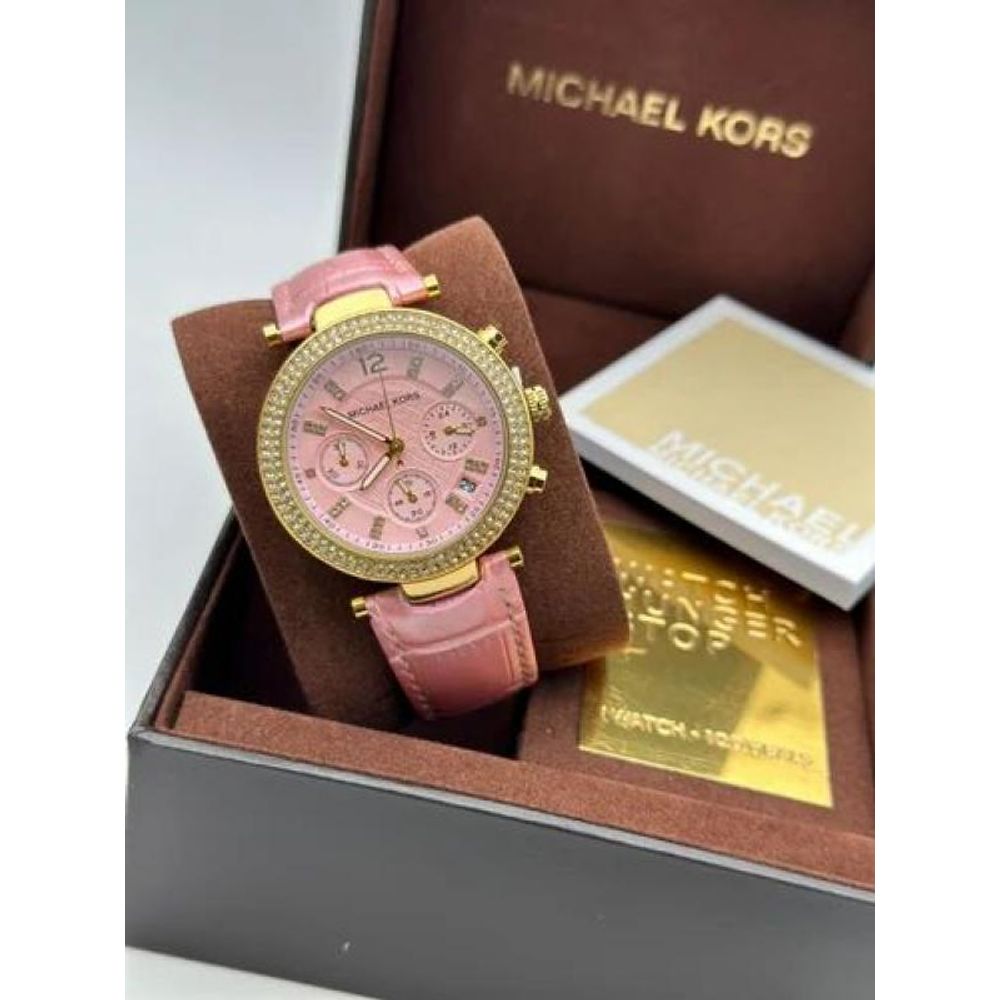 MICHEAL KORS LADIES LEATHER WATCH