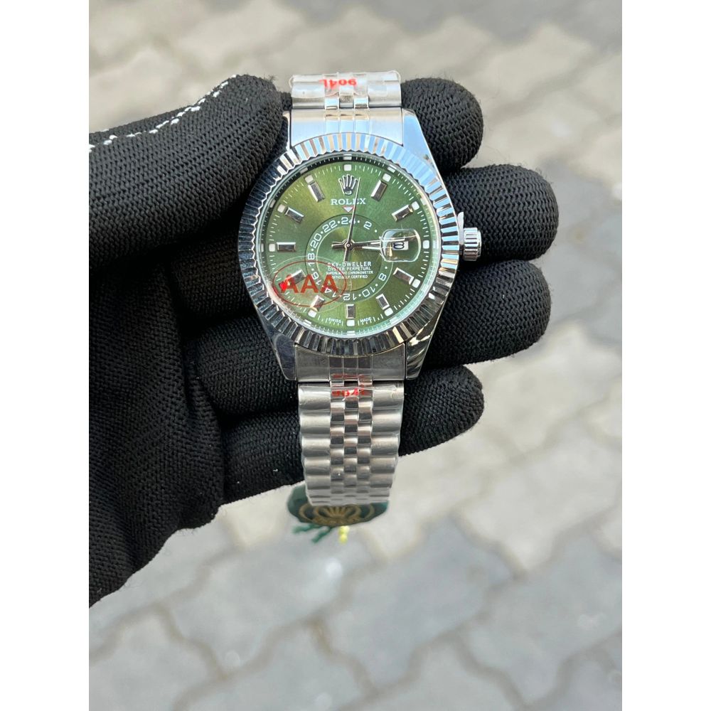 Role_-x.. Sky Dweller Silver Green
