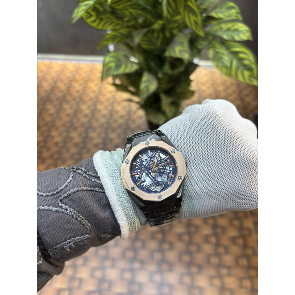 Hublot Big Bang Aero Bang full black Skeleton Dial Watch Quartz