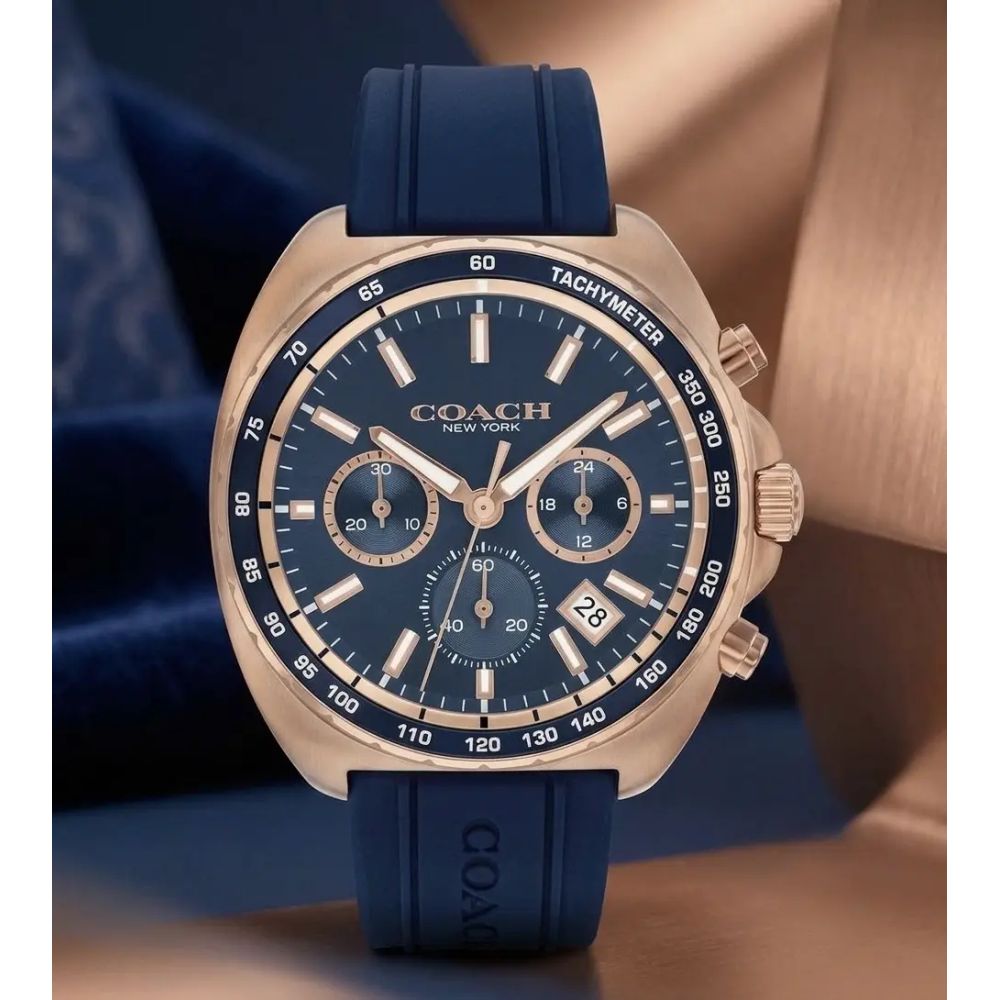 Coach Charter Tachymeter Blue Rose Gold