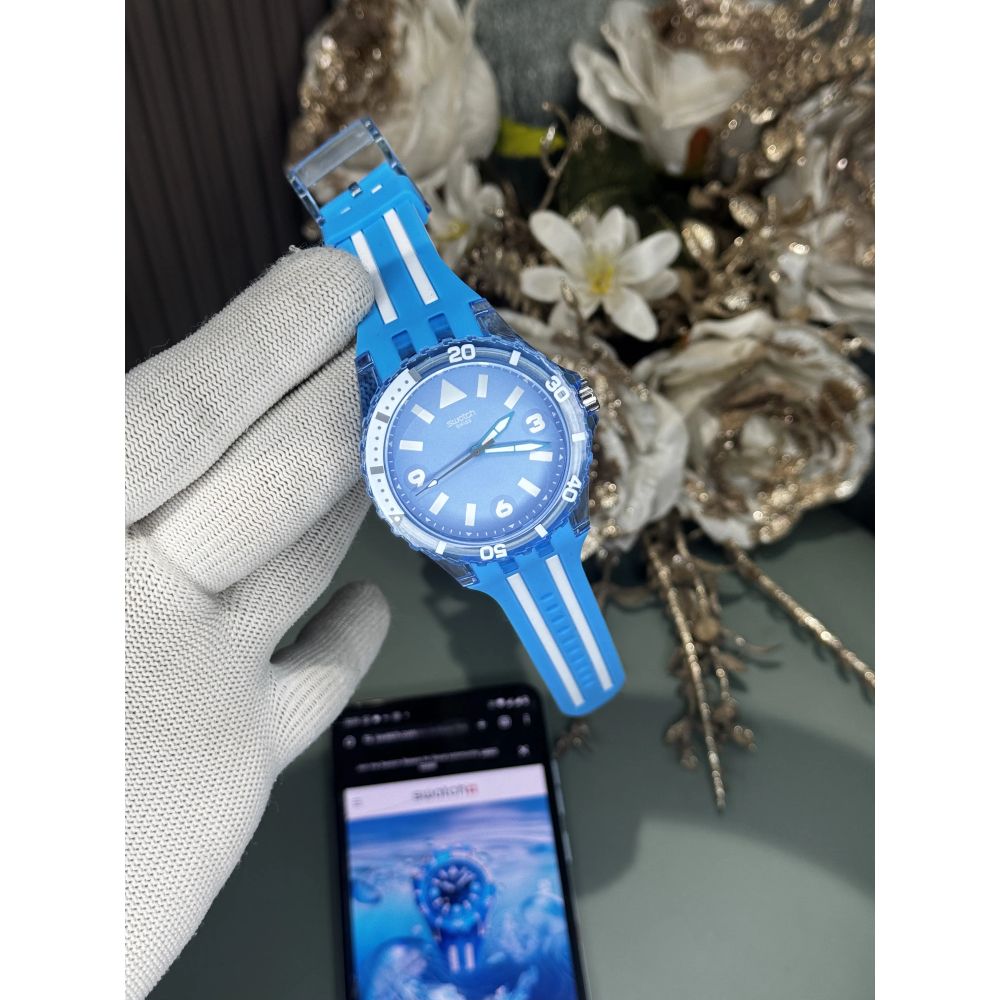 Swatch Blue Fire Premium Quartz Watch