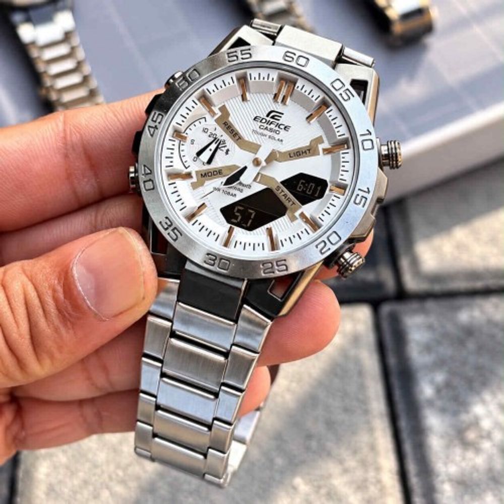 EDIFICE_CASIO_BLACK-CASE-WHITE DAIL