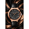 CARTIER BALLON BLACK ROSEGOLD WITH CROCO STRAP